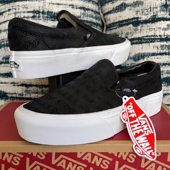 Vans Classic Slip-On Platforms Deboss Otw Black/Black WMNS - Picture 9 of 16